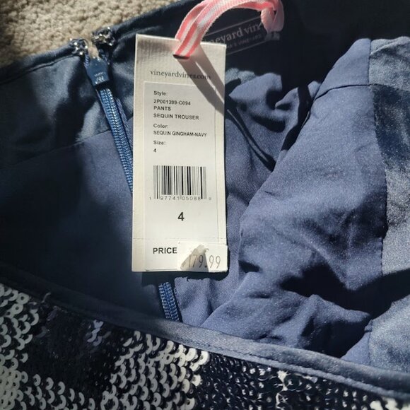 NWT Vineyard Vines Sequin Pants Size 4 - Picture 2 of 3